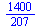 `/`(1400, 207)