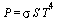 P = `*`(sigma, `*`(S, `*`(`^`(T, 4))))